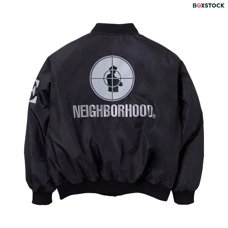 Neighborhood x Public Enemy x Majestic Baseball Jacket 'Black' Fall/Winter 2023