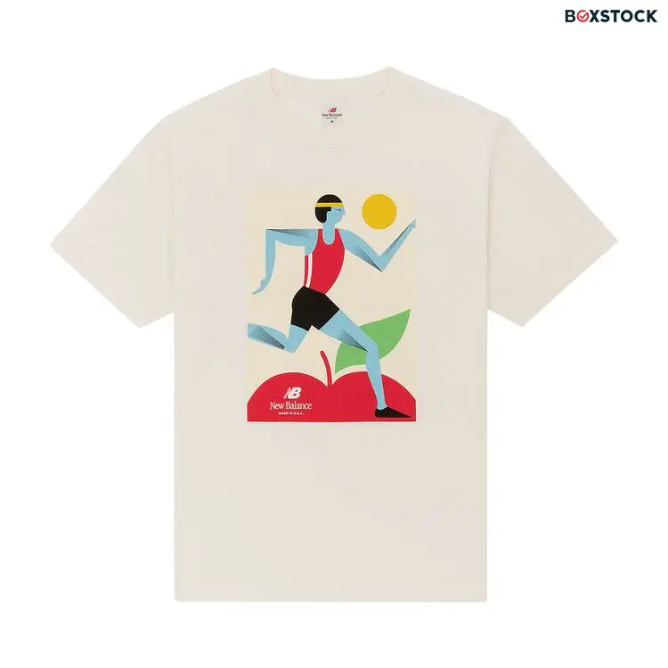 New Balance Made In USA Marathon Short-Sleeve Tee 'Raw Cashew' Cream Spring/Summer 2022