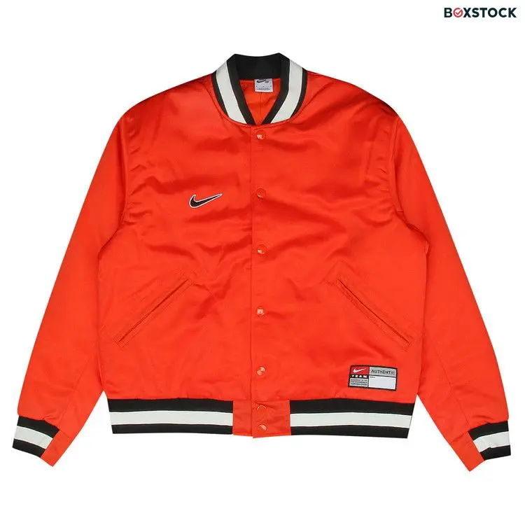 Nike SB x MLB Varsity Skate Jacket 'Team Orange/Black/Sail/White'