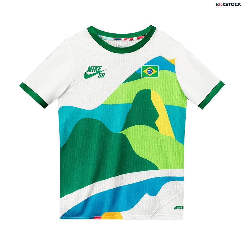 Nike SB x Parra Brazil Federation Kit Crew Jersey 'White/Clover' Fall/Winter 2021