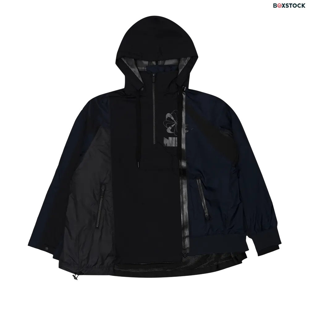 Nike Women's x Sacai Double-Zip Jacket 'Black/Dark Obsidian' Fall/Winter 2019