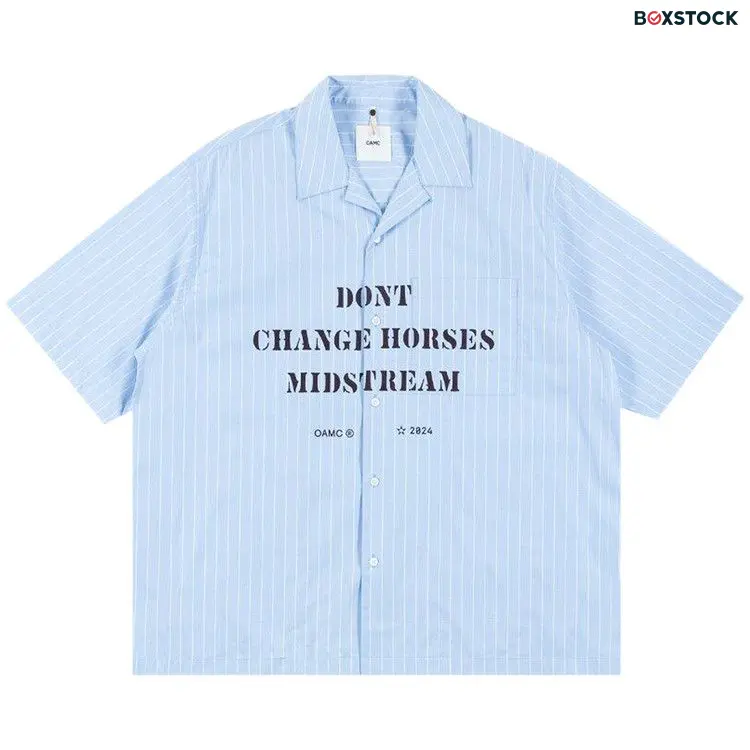 OAMC Kurt Shirt 'Light Blue Stripe' Spring/Summer 2024