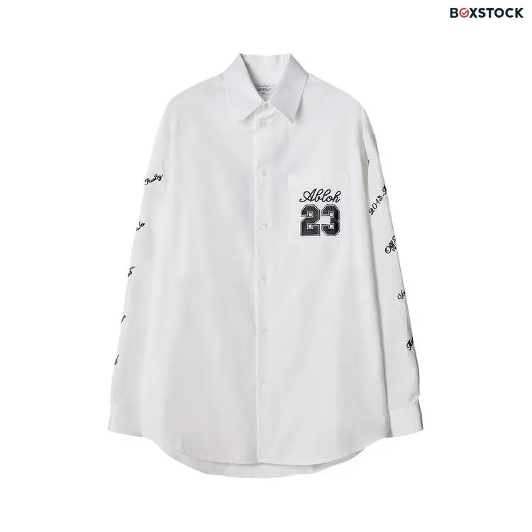 Off-White 23 Logo Heavycot Overshirt 'Black/White' Spring/Summer 2024