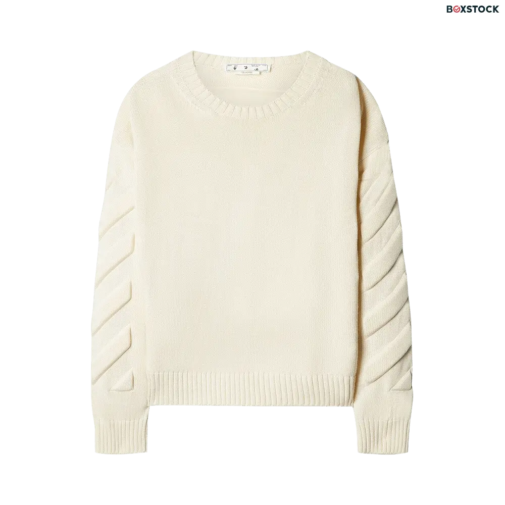 Off-White 3D Diag Knit Crewneck 'New Beige' Tan Spring/Summer 2023