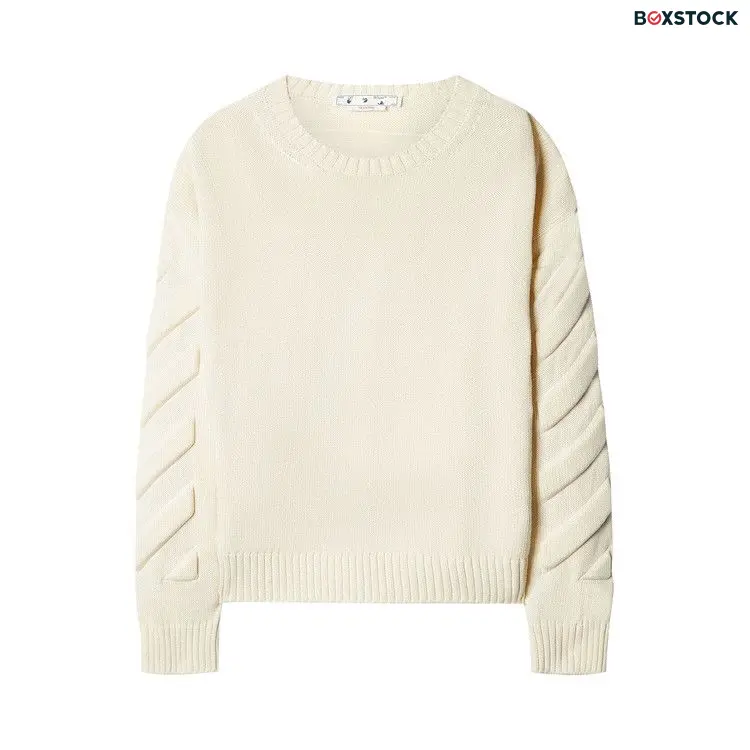 Off-White 3D Diag Knit Crewneck 'New Beige' Tan Spring/Summer 2023