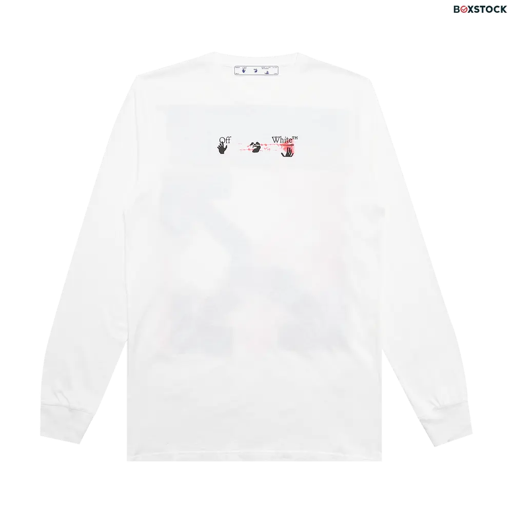 Off-White Acrylic Arrow Long-Sleeve Tee 'White/Fuchsia' Fall/Winter 2021