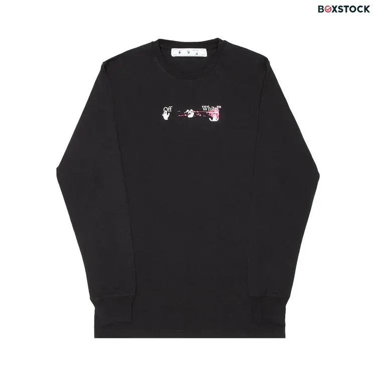 Off-White Acrylic Arrow Long-Sleeve Tee 'Black/Fuchsia' Fall/Winter 2021