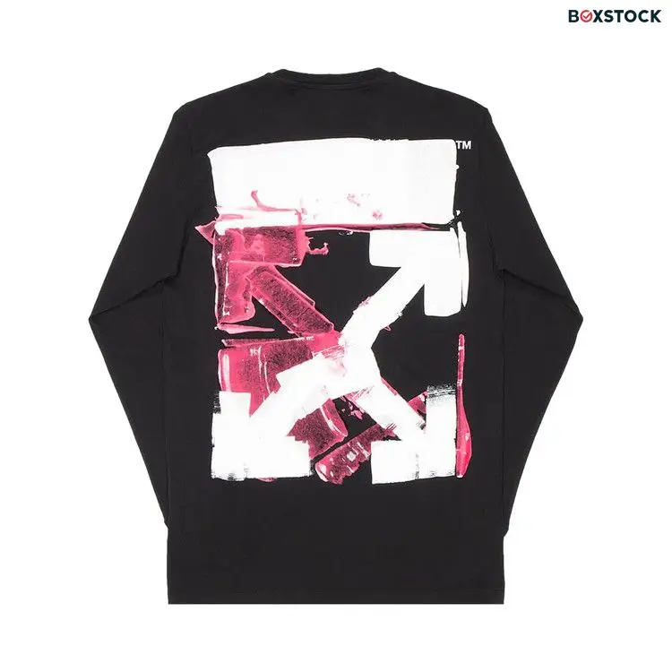 Off-White Acrylic Arrow Long-Sleeve Tee 'Black/Fuchsia' Fall/Winter 2021