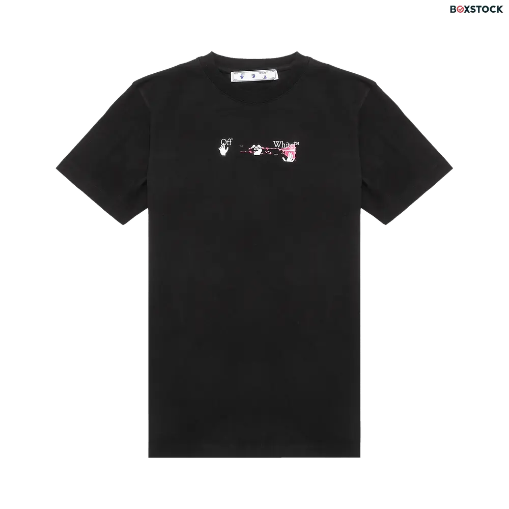 Off-White Acrylic Arrow Short-Sleeve Slim Tee 'Black/Fuchsia' Fall/Winter 2021