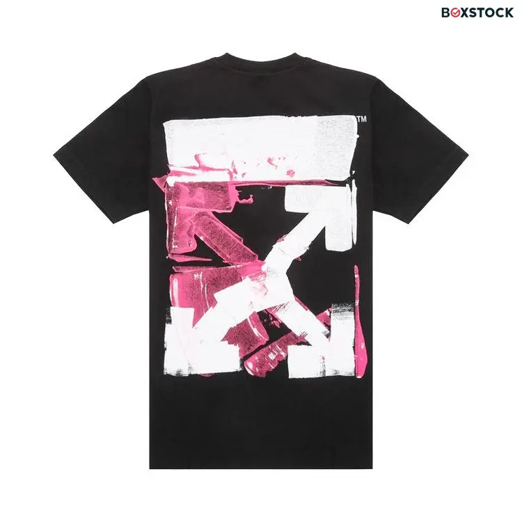 Off-White Acrylic Arrow Short-Sleeve Slim Tee 'Black/Fuchsia' Fall/Winter 2021