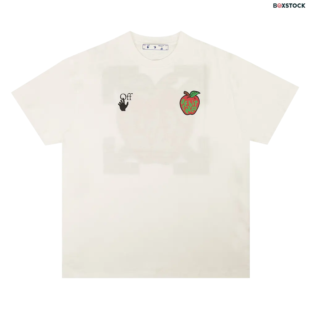 Off-White Apple Over Tee 'White/Red' Spring/Summer 2021