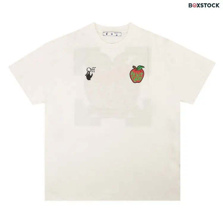 Off-White Apple Over Tee 'White/Red' Spring/Summer 2021