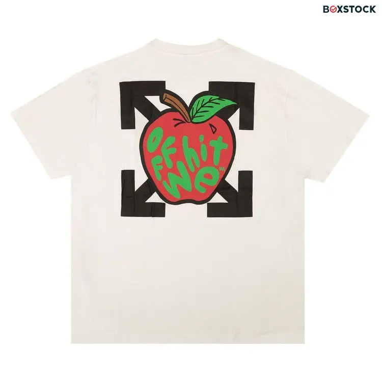 Off-White Apple Over Tee 'White/Red' Spring/Summer 2021