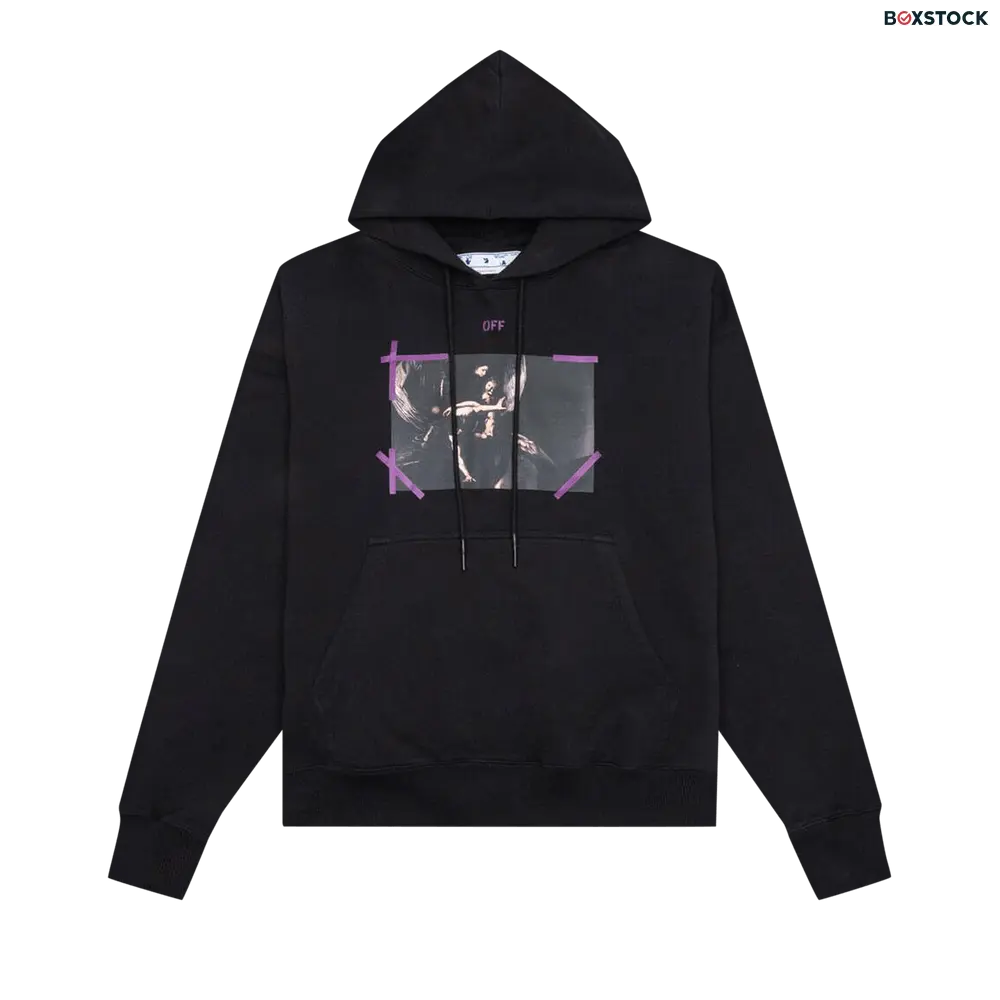 Off-White Arrow Caravaggio Mercy Skat Hoodie 'Black/Orchid' Spring/Summer 2023
