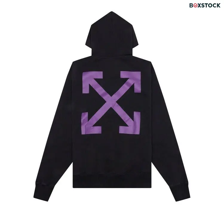 Off-White Arrow Caravaggio Mercy Skat Hoodie 'Black/Orchid' Spring/Summer 2023