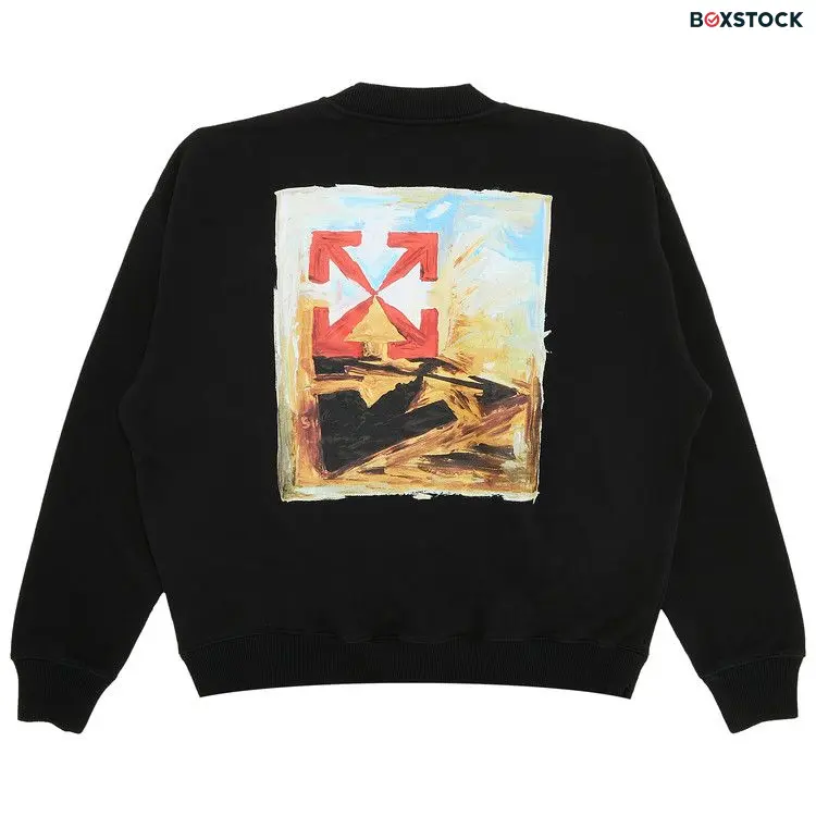 Off-White Arrow On Canvas Skate Crewneck 'Black/Multicolor' Fall/Winter 2021