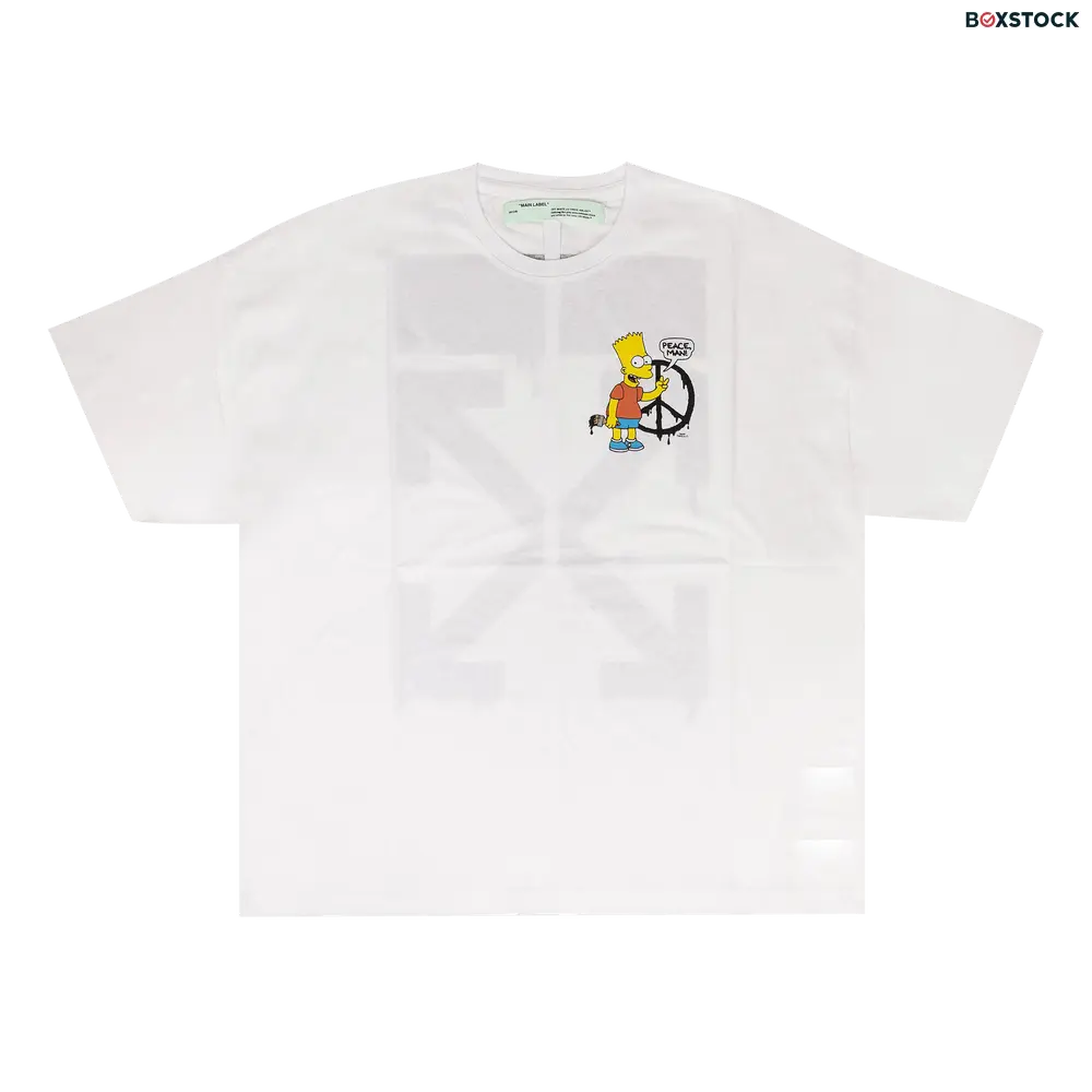Off-White Bart Peace Oversized T-Shirt 'White'