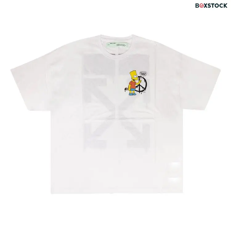 Off-White Bart Peace Oversized T-Shirt 'White'