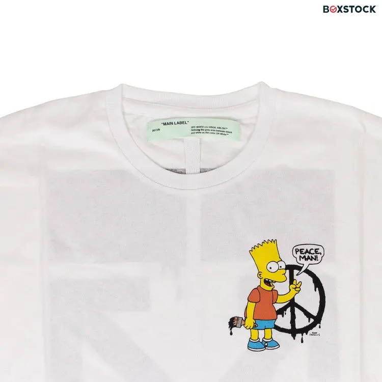Off-White Bart Peace Oversized T-Shirt 'White'