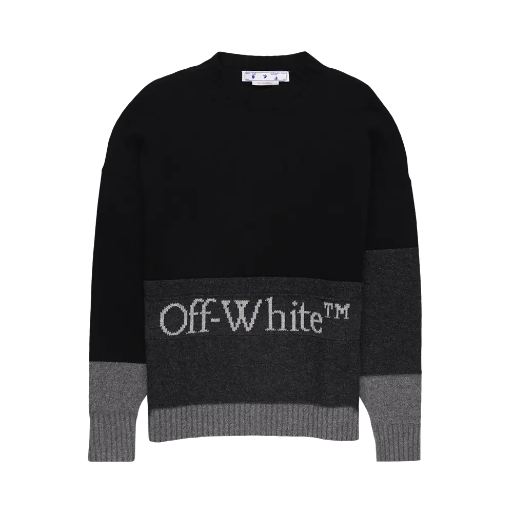 Off-White Blocked Knit Crewneck 'Black' Spring/Summer 2023