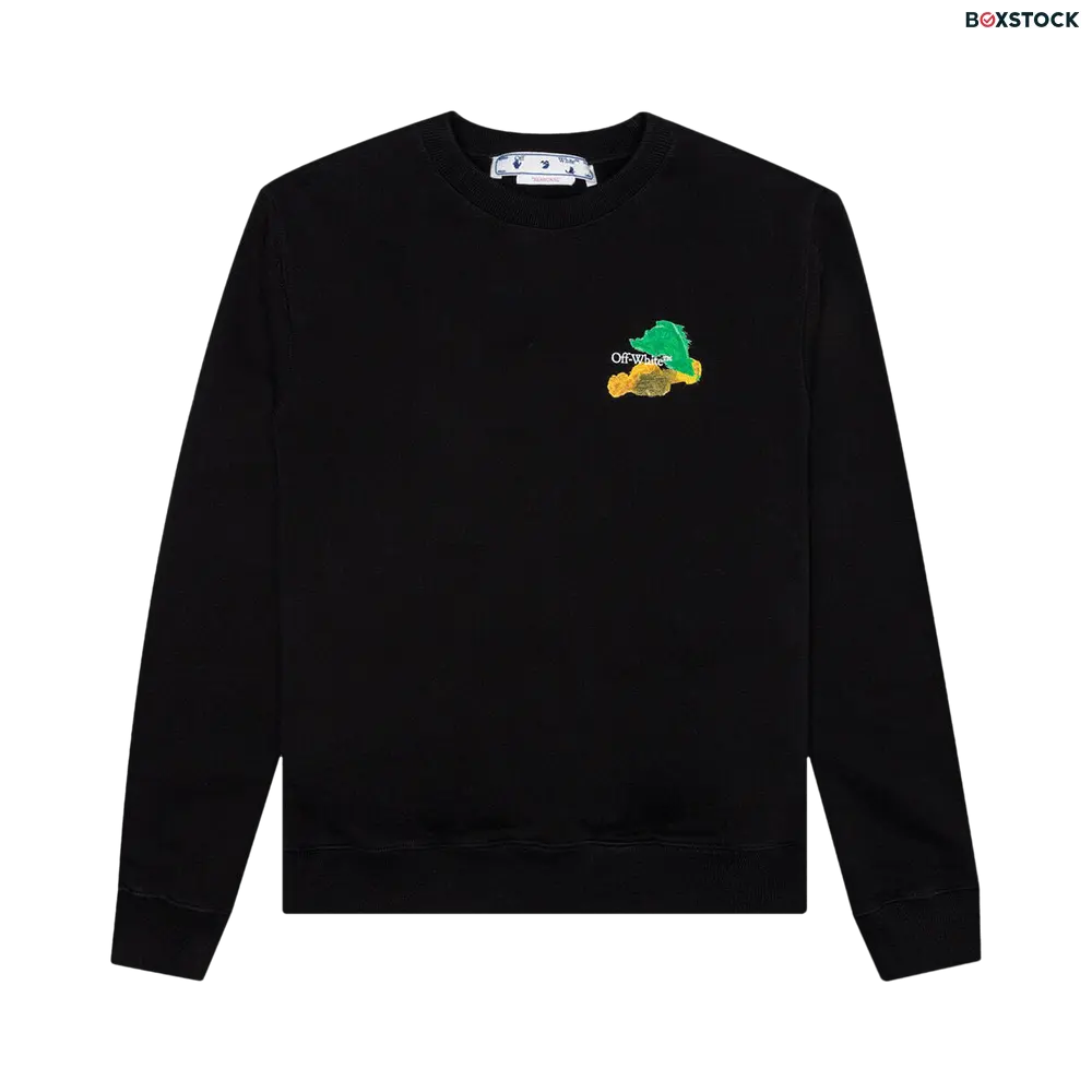Off-White Brush Arrow Slim Crewneck 'Black/Multicolor' Fall/Winter 2023