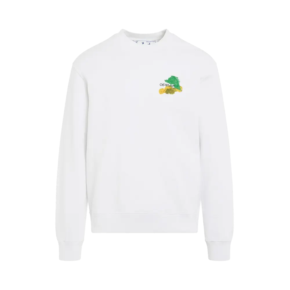 Off-White Brush Arrow Slim Crewneck 'White/Multicolor' Resort 2023