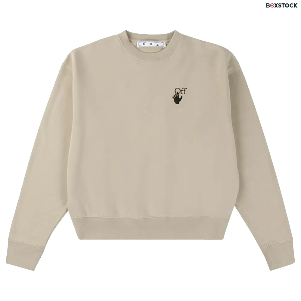 Off-White Bubble Arrow Over Crewneck 'Abbey Stone' Green Fall/Winter 2021