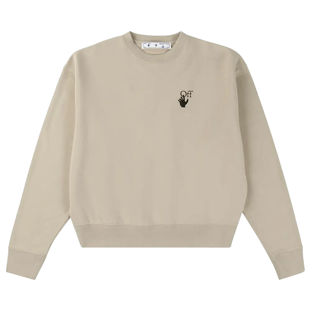 Off-White Bubble Arrow Over Crewneck 'Abbey Stone' Green Fall/Winter 2021