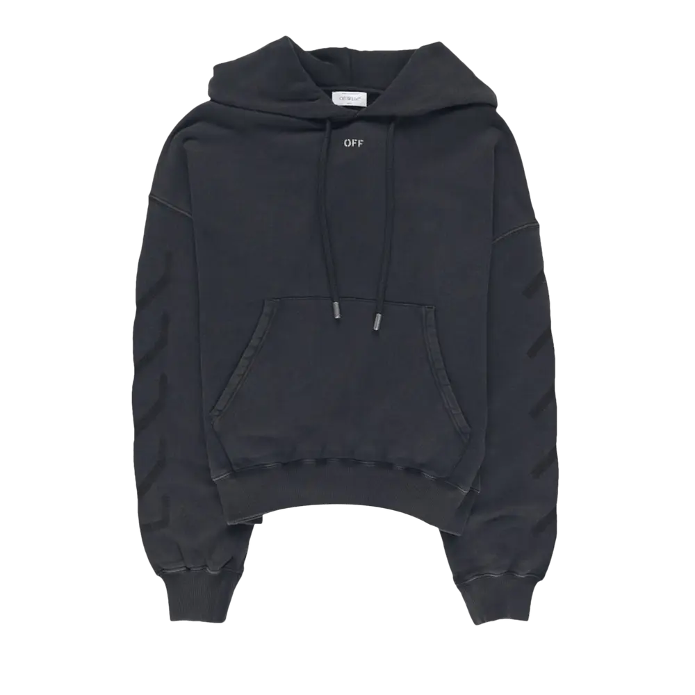 Off-White BW St. Matthew Over Hoodie 'Black/Grey' Fall/Winter 2023