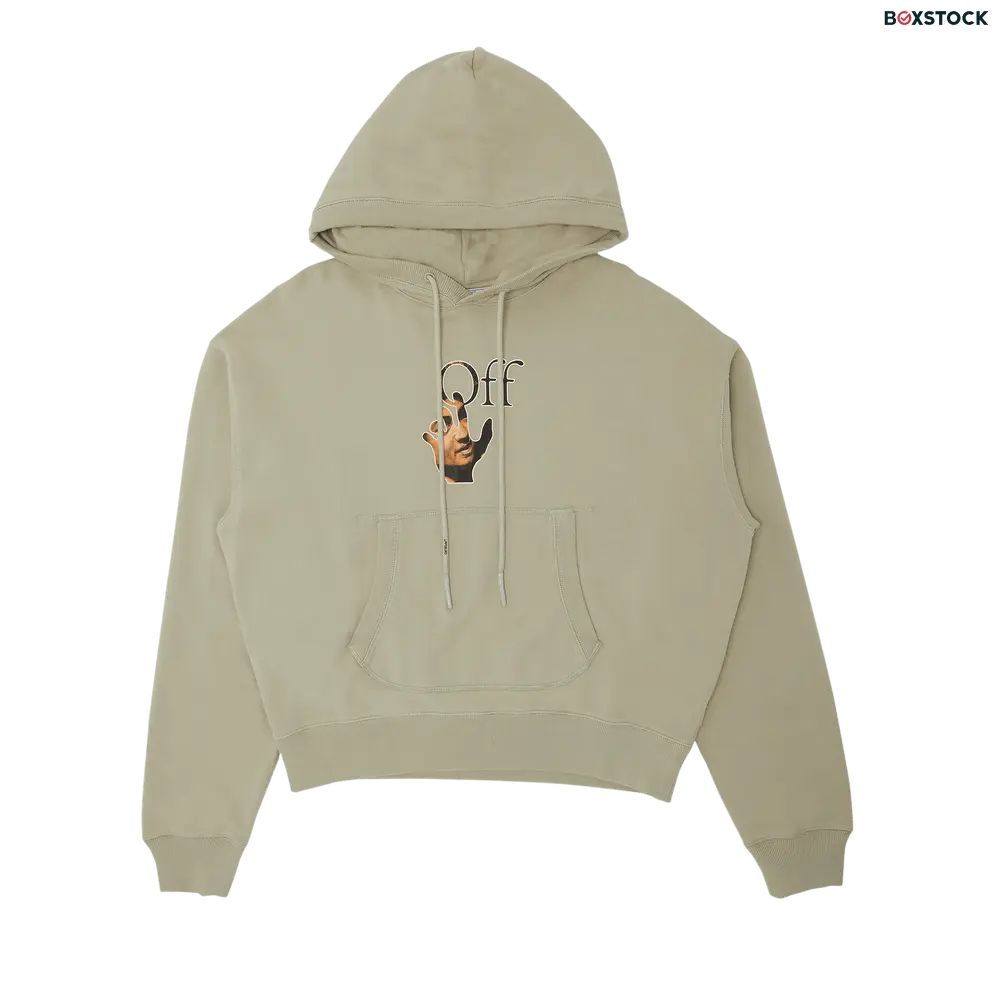 Off-White Carav Hand Over Flatlock Hoodie 'Abbey Stone' Grey Fall/Winter 2021