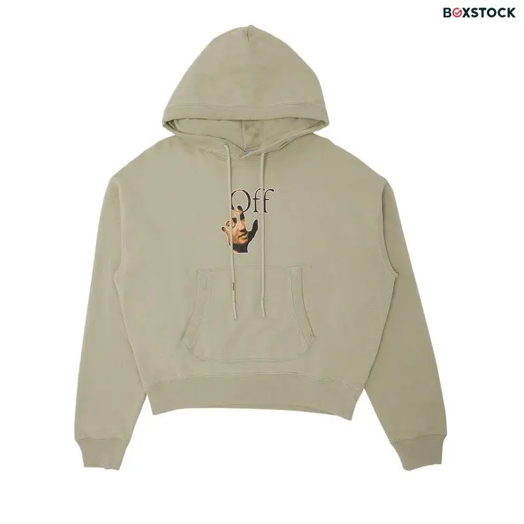 Off-White Carav Hand Over Flatlock Hoodie 'Abbey Stone' Grey Fall/Winter 2021