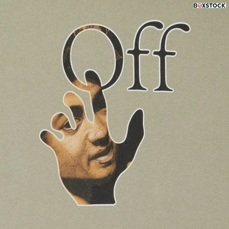 Off-White Carav Hand Over Flatlock Hoodie 'Abbey Stone' Grey Fall/Winter 2021