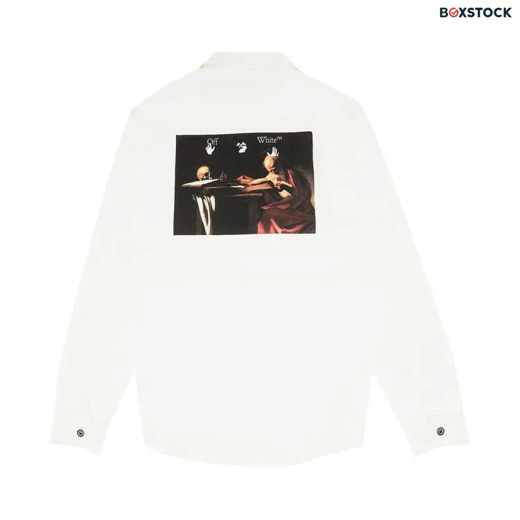 Off-White Caravag Paint Denim Shirt 'White' Spring/Summer 2022