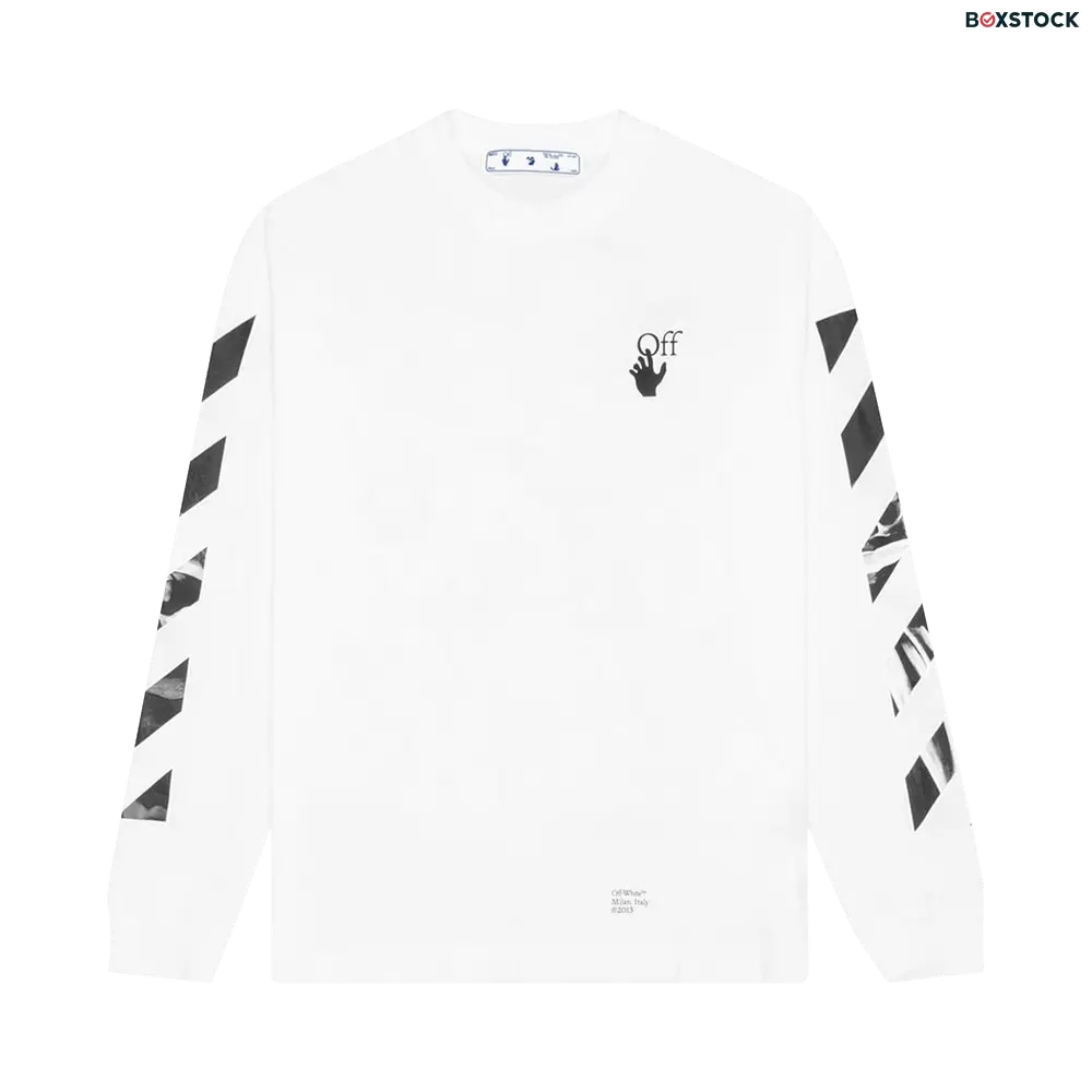 Off-White Caravaggio Arrow Long-Sleeve Skate Tee 'White/Black' Fall/Winter 2021