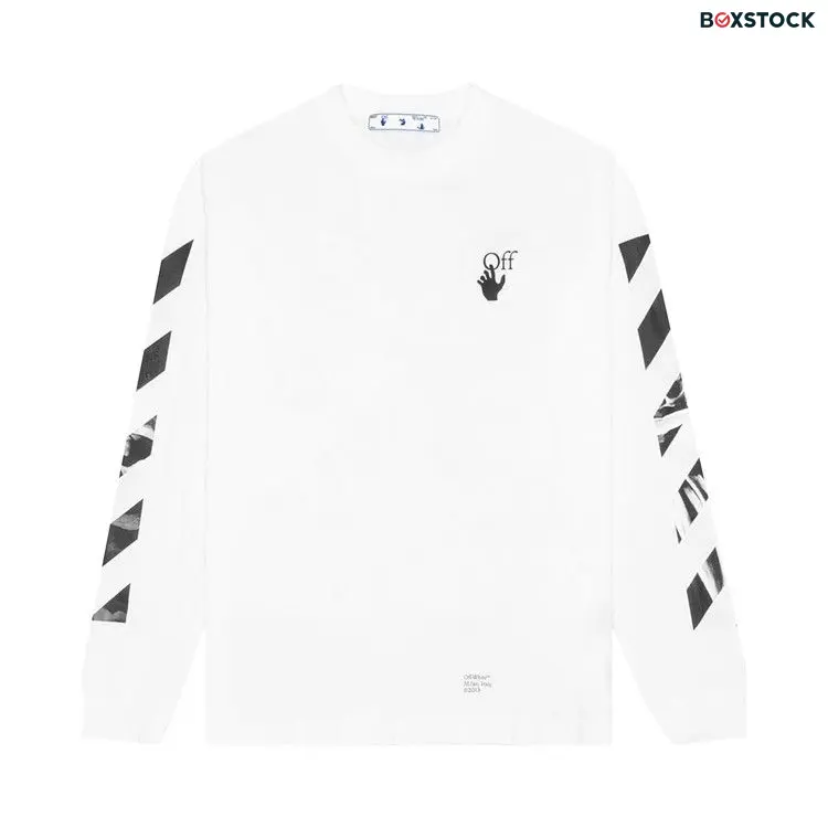 Off-White Caravaggio Arrow Long-Sleeve Skate Tee 'White/Black' Fall/Winter 2021