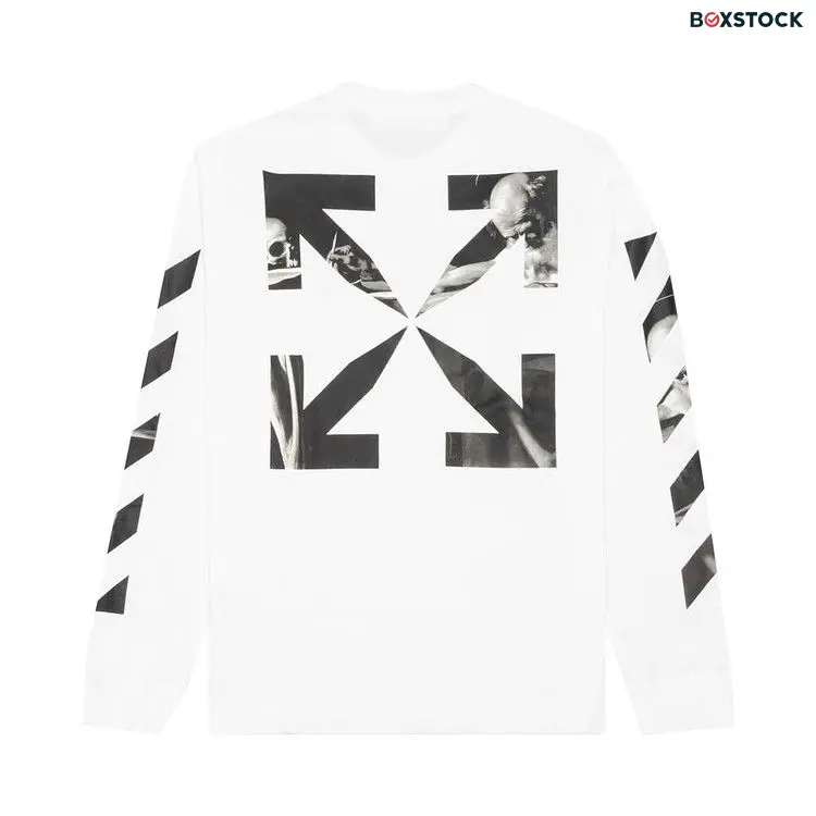 Off-White Caravaggio Arrow Long-Sleeve Skate Tee 'White/Black' Fall/Winter 2021