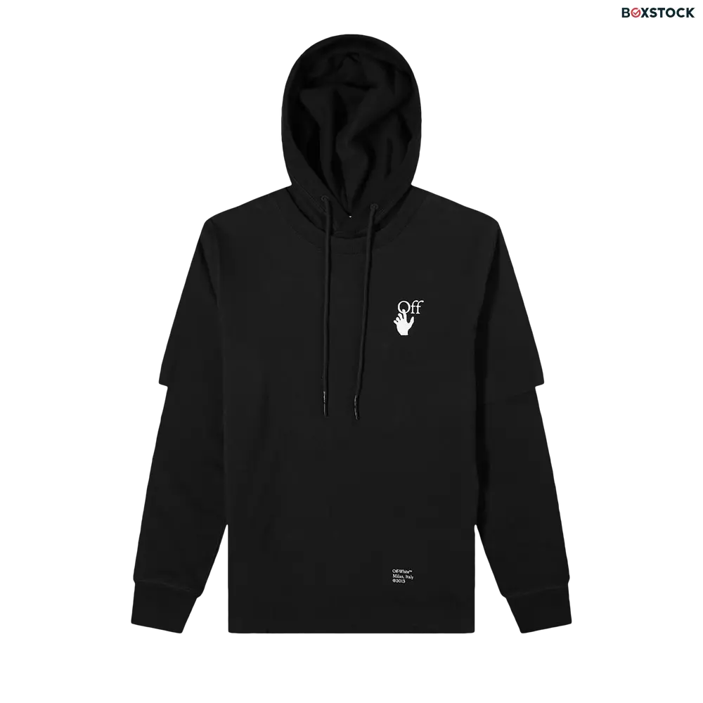 Off-White Caravaggio Arrow DBL Sleeve Hoodie 'Black' Fall/Winter 2021