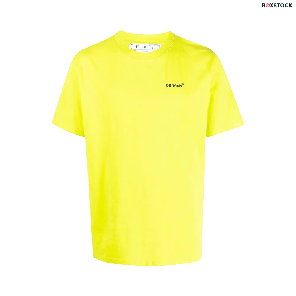 Off-White Caravaggio Arrow Slim Short-Sleeve Tee 'Lime Black' Yellow Spring/Summer 2023