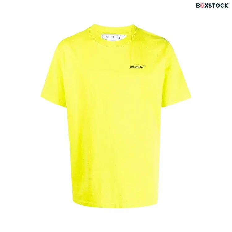 Off-White Caravaggio Arrow Slim Short-Sleeve Tee 'Lime Black' Yellow Spring/Summer 2023