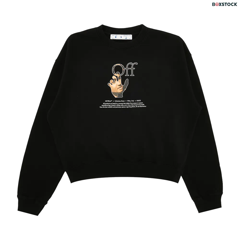 Off-White Caravaggio Hand Over Crewneck 'Black/Multicolor' Fall/Winter 2021