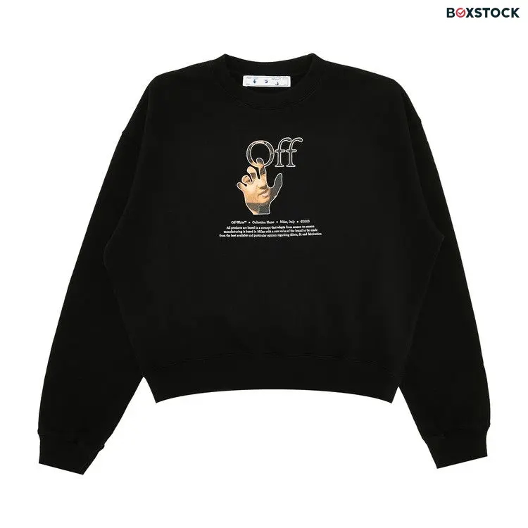 Off-White Caravaggio Hand Over Crewneck 'Black/Multicolor' Fall/Winter 2021