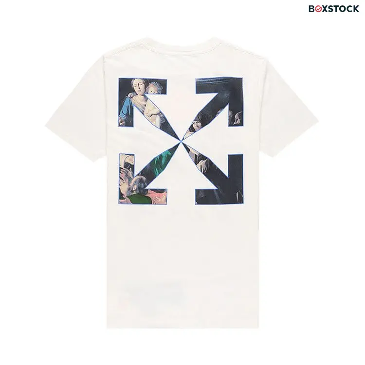 Off-White Caravaggio Paint Slim Tee 'White/Black' Fall/Winter 2020