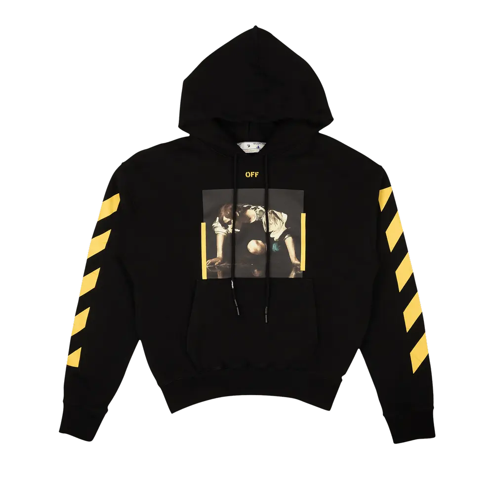 Off-White Caravaggio Print Hoodie 'Black/Yellow' Fall/Winter 2022
