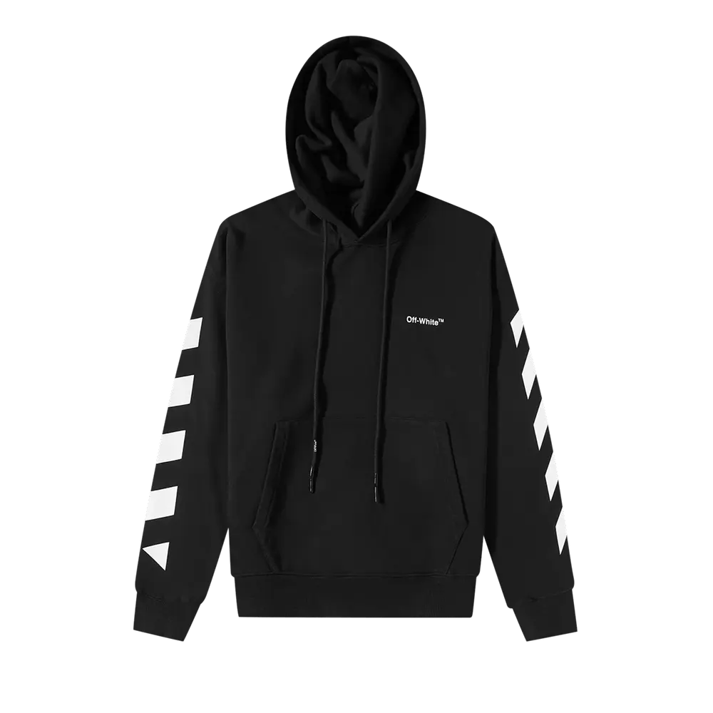 Off-White Diag Helvetica Over Hoodie 'Black/White' Spring/Summer 2022