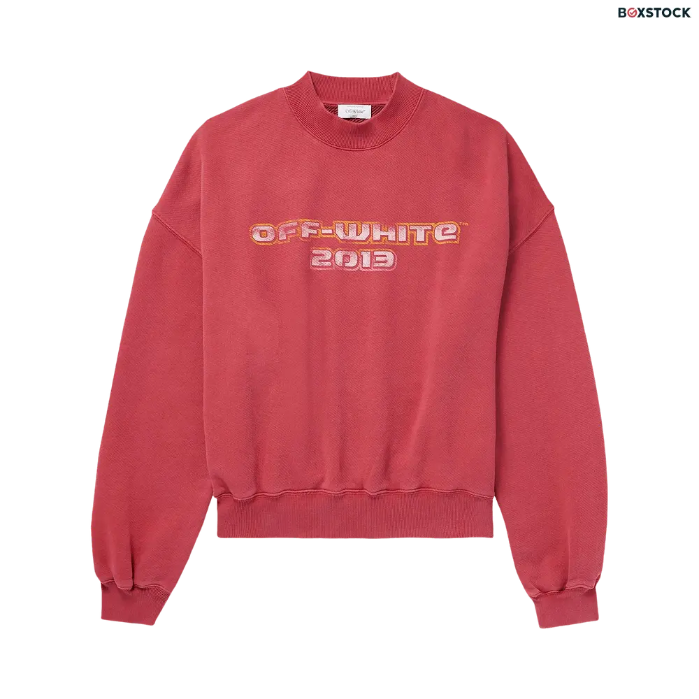 off-white Off-White Digit Bacchus Over Crewneck 'Rio Red/Multicolor' Fall/Winter 2023