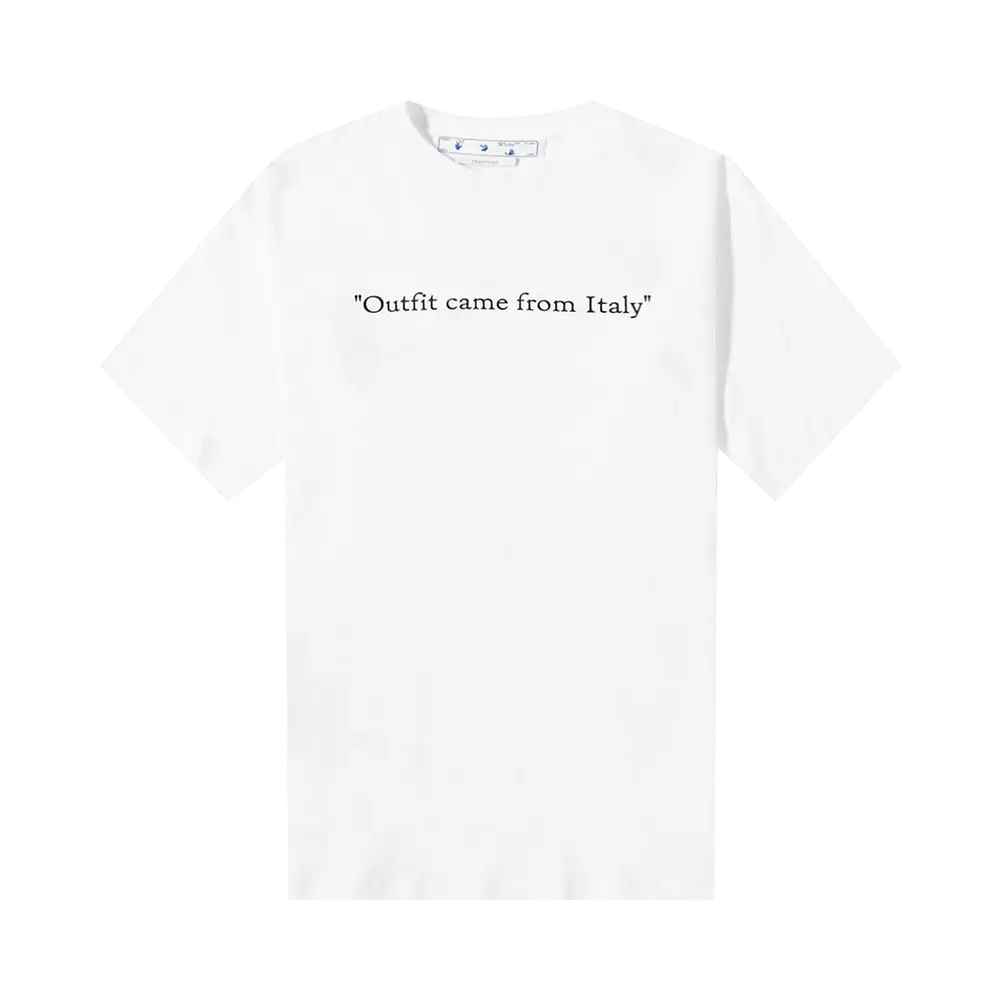 Off-White From Italy Skate Tee 'White/Black' Spring/Summer 2022