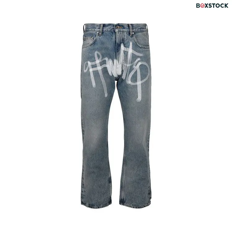 Off-White Graffiti Skate Fit Jeans 'Vintage Blue' Spring/Summer 2022