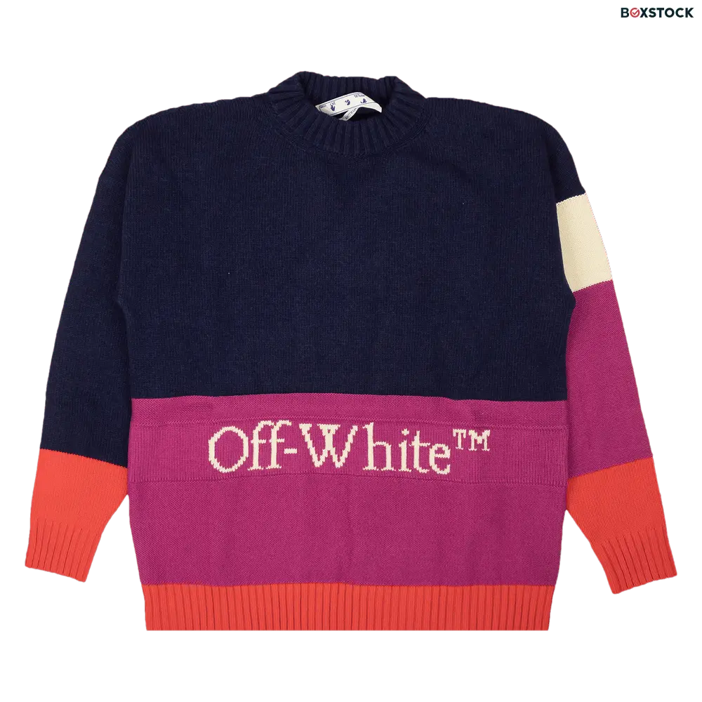 off-white Off-White Multi Block Pullover Sweater 'Blue'