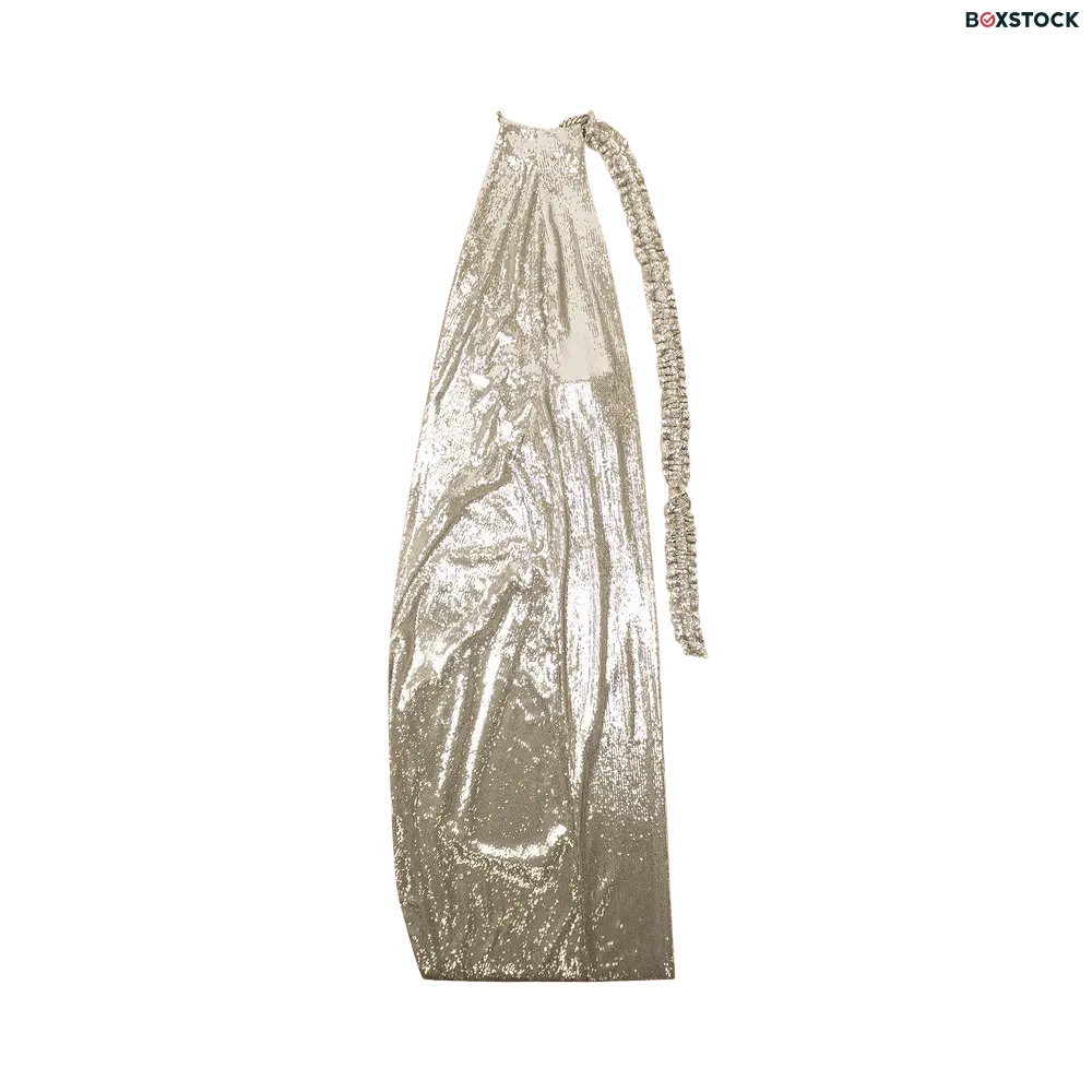 Off-White Paillet Curtain Split Dress 'Grey' Fall/Winter 2020