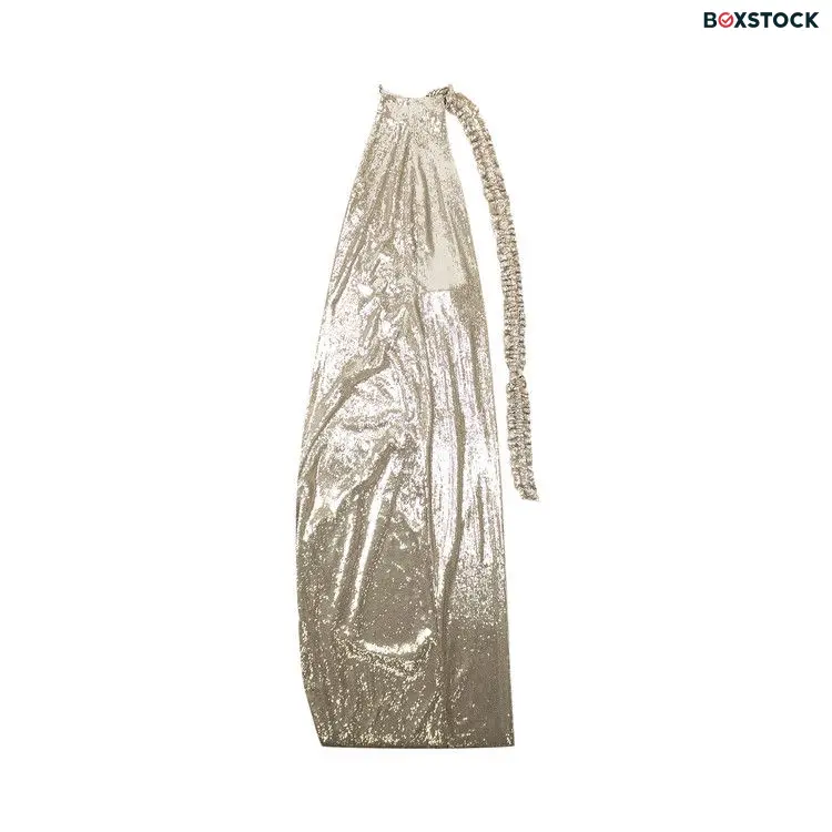 Off-White Paillet Curtain Split Dress 'Grey' Fall/Winter 2020